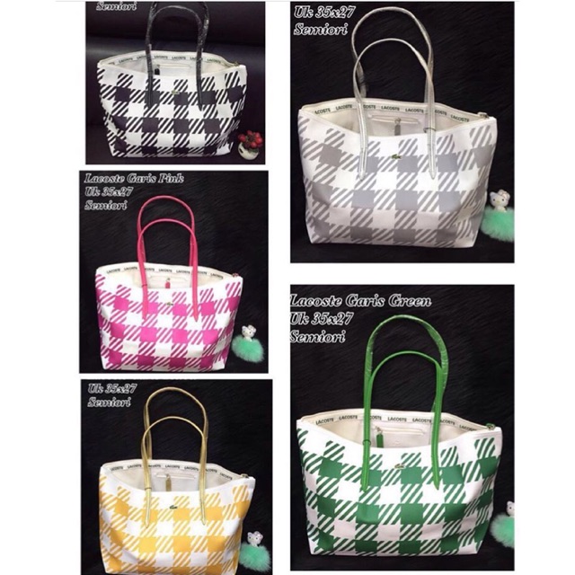 Lacoste houndstooth bag