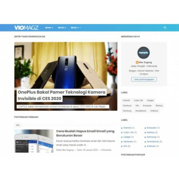 template blog viomagz