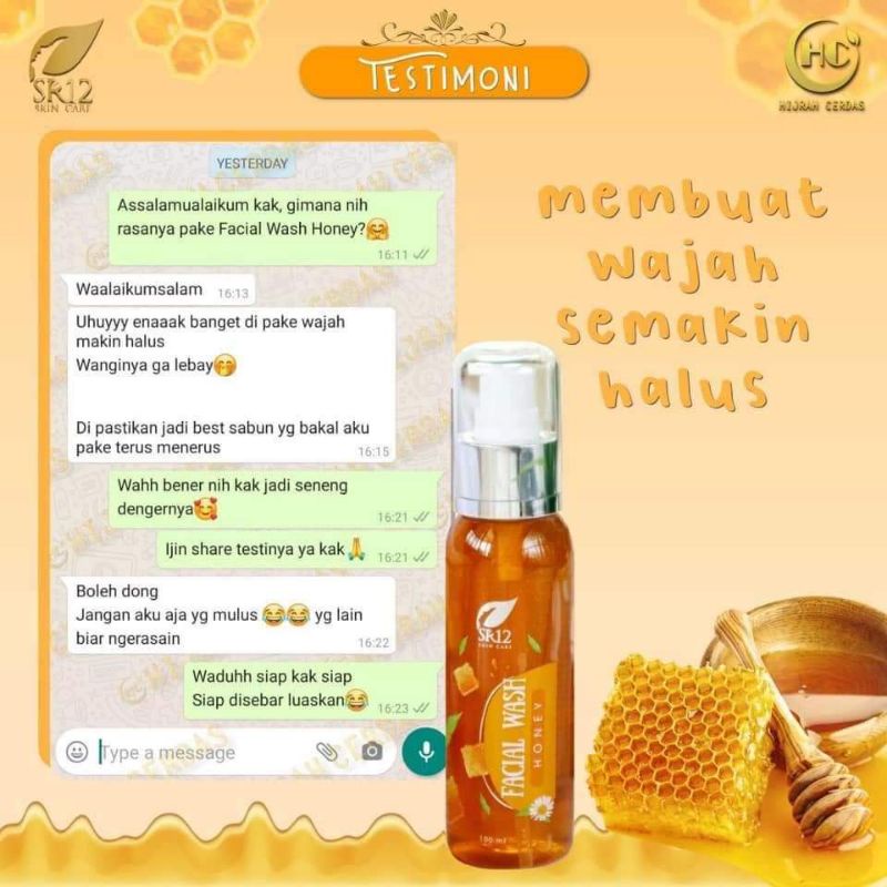 NEW PRODUCT!!! FACIAL WASH HONEY NEW 100ML SR12 / SABUN CUCI WAJAH  MADU