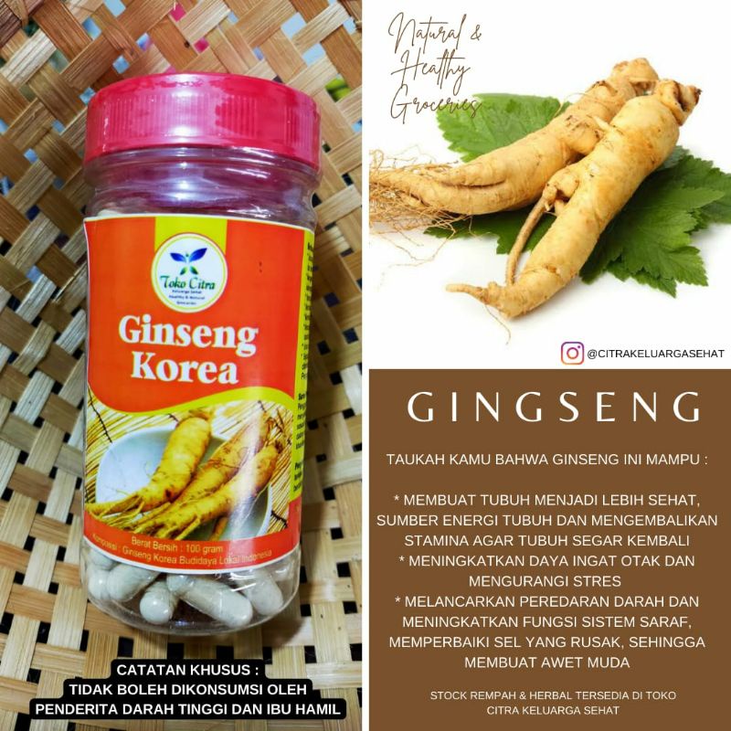 Ginseng Korea Kapsul Ginseng Surabaya