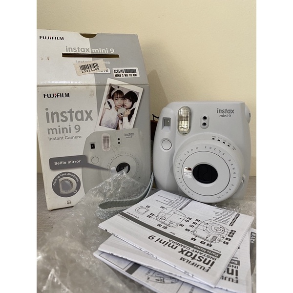 Kamera polaroid Instax Mini 9 Smokey White Second preloved Ex Display