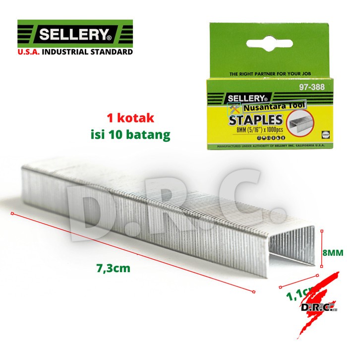 

Isi Staples Tembak 8mm Sellery 97-388