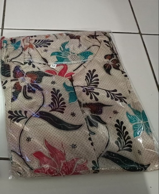 Tey-17 Batik Wanita Asj Sa Hrb026 Kenongo Kemeja Tosca Pendek
