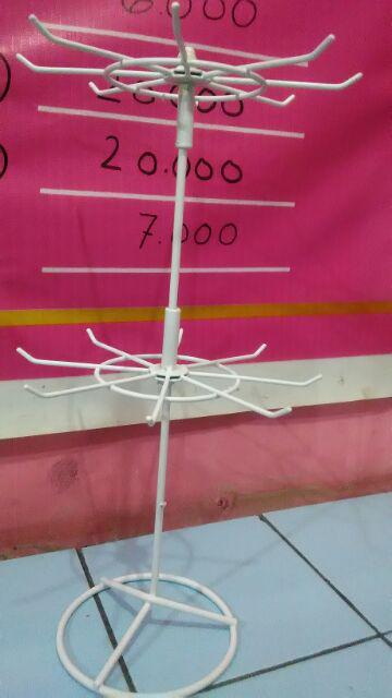 Hanger Jilbab Oval Gantungan Penyimpanan Muslim Murah Syal Scarf Pasminah Serbaguna Lemari Tumblr