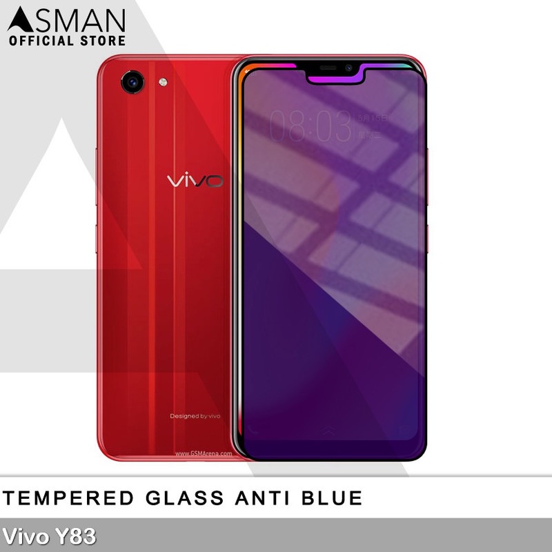 Tempered Glass Blue Light Full Lem VIVO Y83 Anti Radiasi Screen Protector