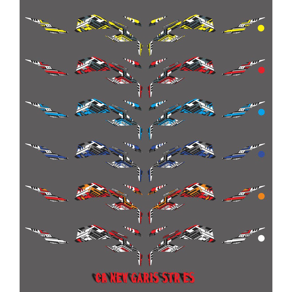 Striping cb 150 r 2016-2019 - Stiker Decal new cb150R garis stres