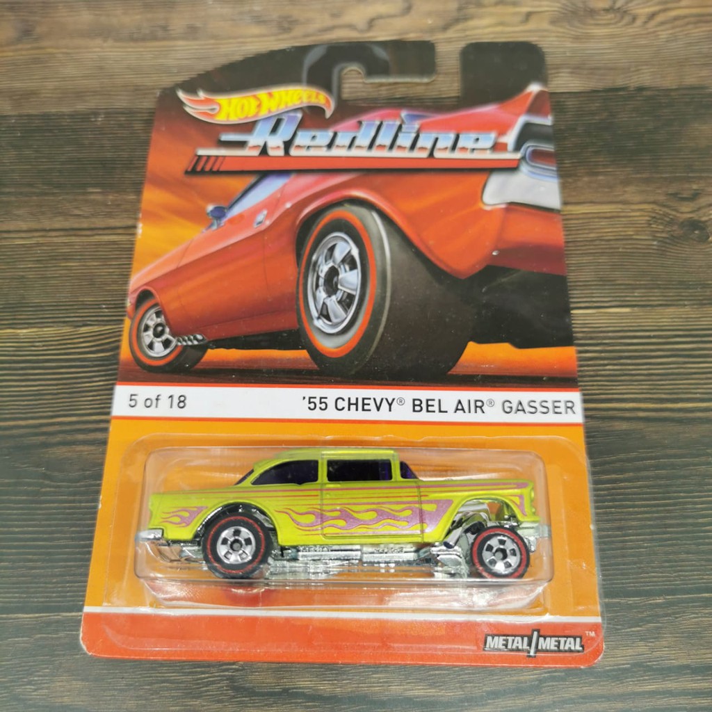 55 Chevy Bel Air Gasser Hotwheels Redline 5 of 18 HW Hot wheels Red line series Original