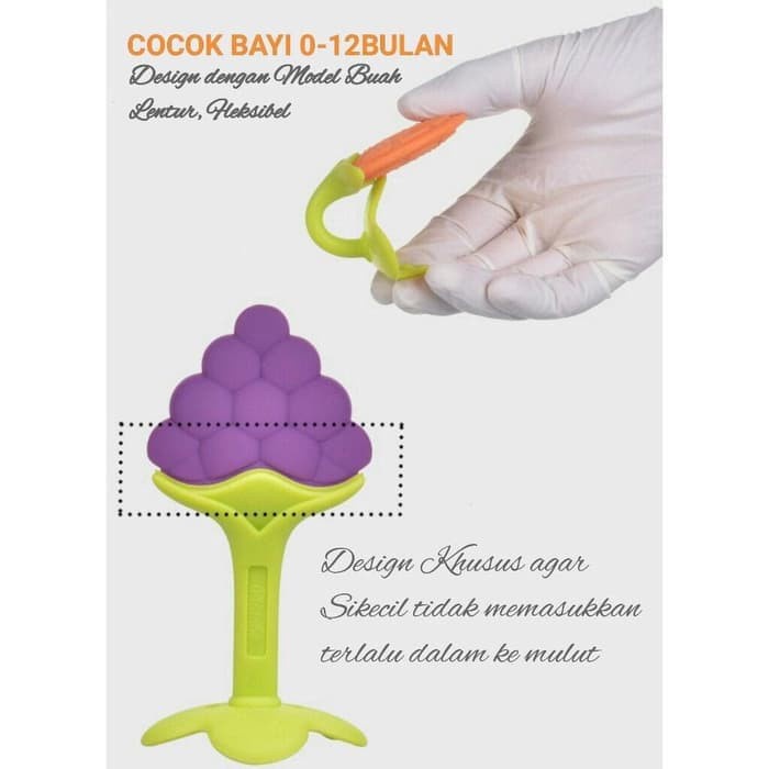 BABY TEETHER BUAH [TANPA PACKINGAN] / GIGITAN BAYI MODEL BUAH /BABY TOOTH TEETHER.