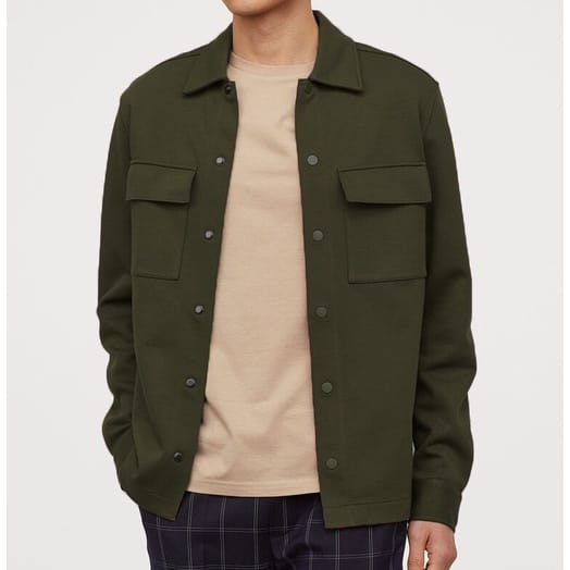 SHACKET JACKET PLEECE / JAKET PRIA / JACKET KEMEJA PREMIUM / JACKET PRIA-HIJAU ARMY