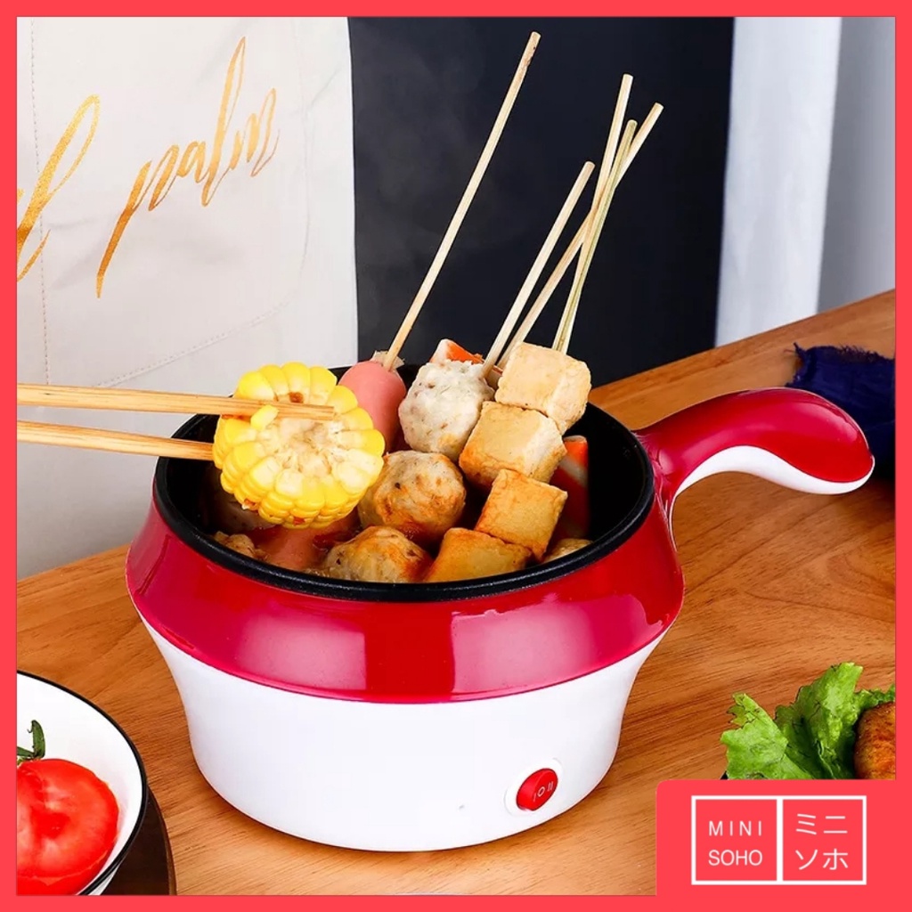 Panci Listrik Elektrik Multifungsi 2 Layer / Susun Steamer Kukusan Penggorengan Frypan Hotpot Alat Masak Portable