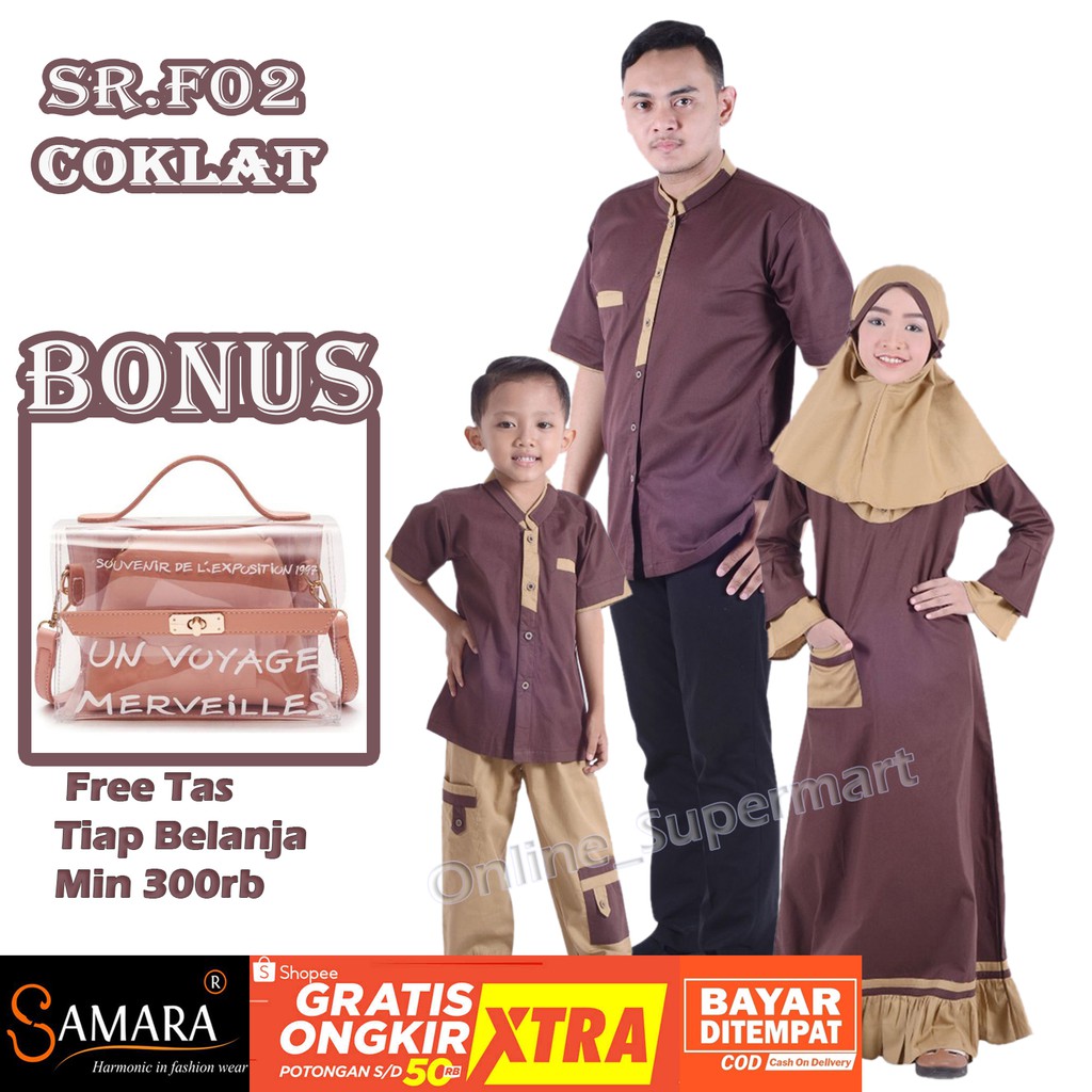 Busana Muslim Couple Keluarga Muslim Gamis Couple