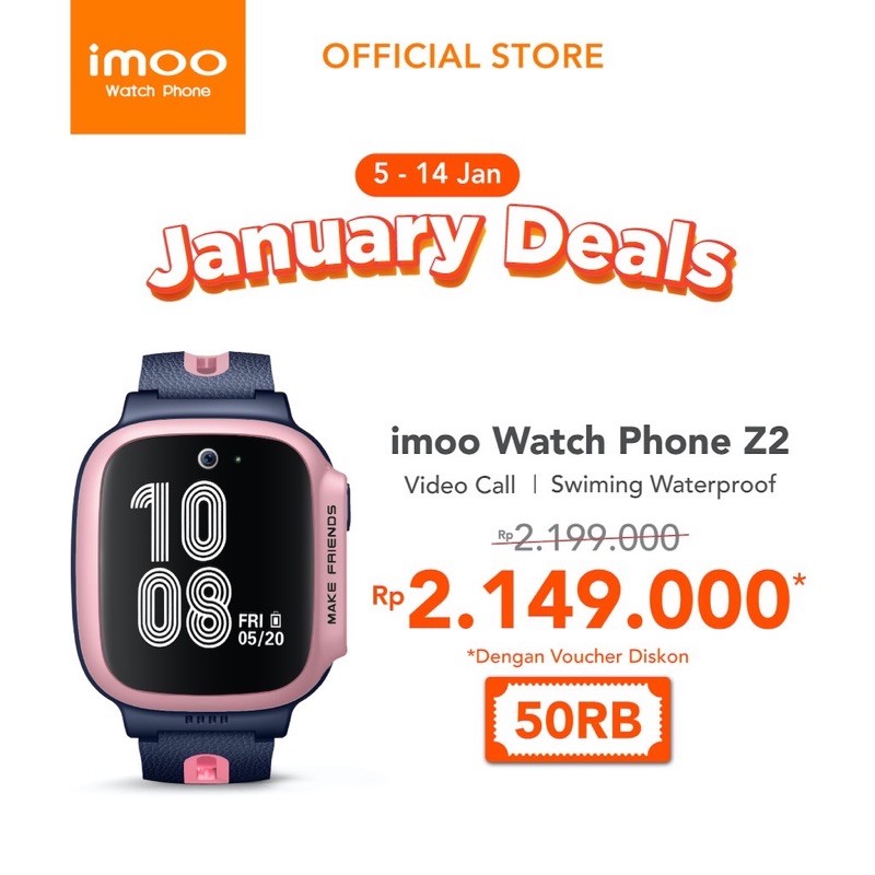 [BARU BUKAN SECOND] IMOO WATCH Z2 PINK NEW ORIGINAL GARANSI