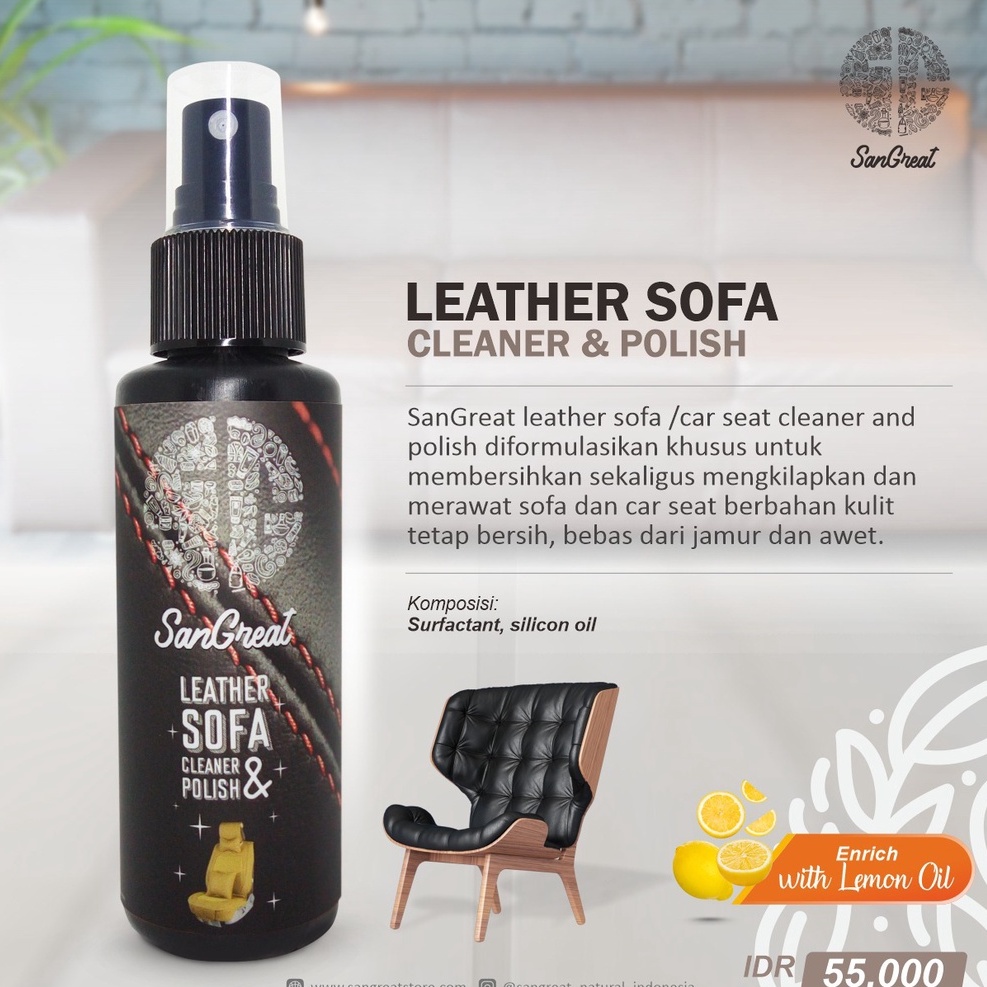 Pembersih sofa bahan kulit, semir sofa kulit asli, leather sofa care