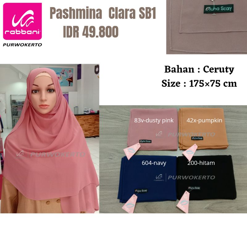 PASHMINA CLARA SB1 DLUHA RABBANI / PASHMINA RABBANI CLARA