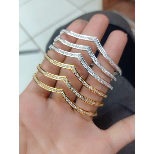 GELANG AUREL DEWASA PERAK 925 LAPIS MAS