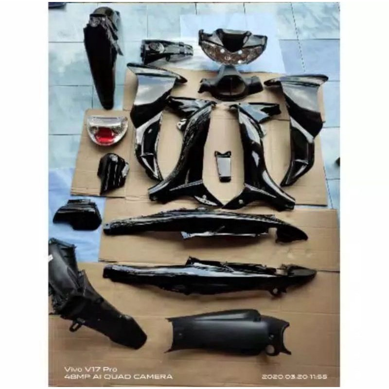 Full cover body Yamaha Jupiter Z CW 2005 warna hitam