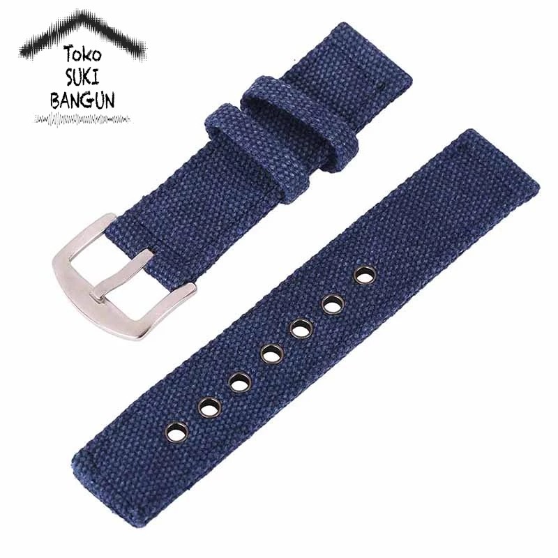 TALI JAM 24mm Canvas Army Nylon Camouflage Watch Band Strap