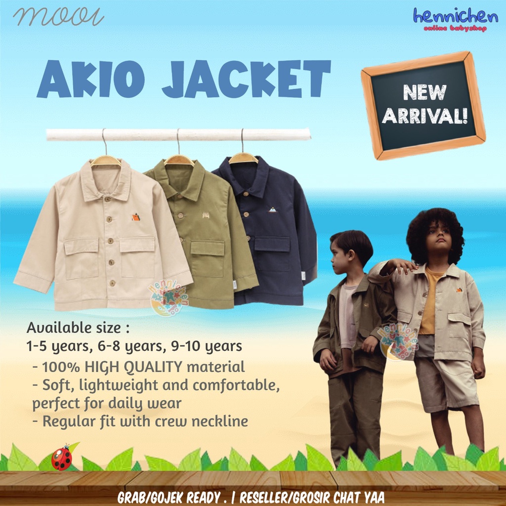 PROMO 7.7 PROMO BAJU LEBARAN MURAH MOOI AKIO JACKET JAKET ANAK BAJU ATASAN PARKA FASHION ANAK 1 - 10 TAHUN