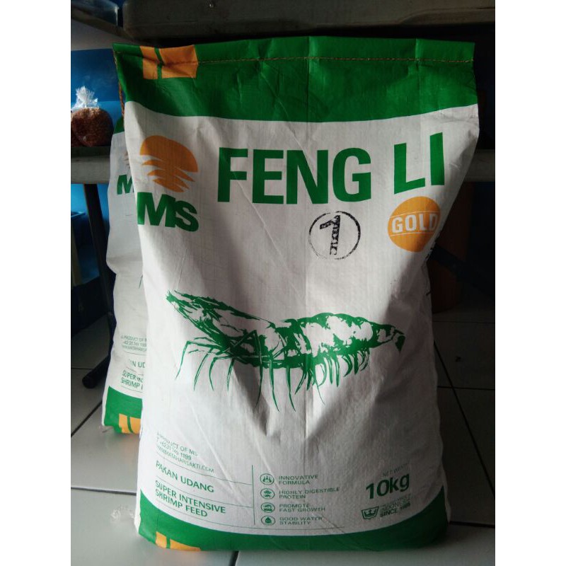 pakan / makanan benih bruyak ikan pelet fengli 1 gold repack 500gr