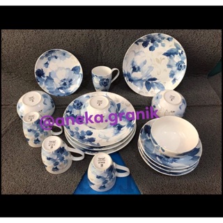 Dinner set Sango (16pcs) Paradise Blue series | Shopee Indonesia