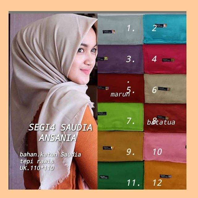 Jilbab Segi empat saudia ansania