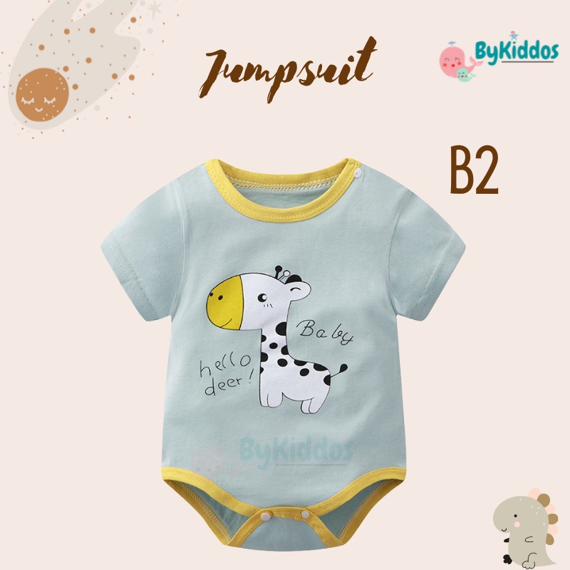 ByKiddos - Jumper Import Lengan pendek / Jumpsuit Import Lucu /  Baju Bayi Imut Lucu / Jumper Bayi Pendek Import Part 1