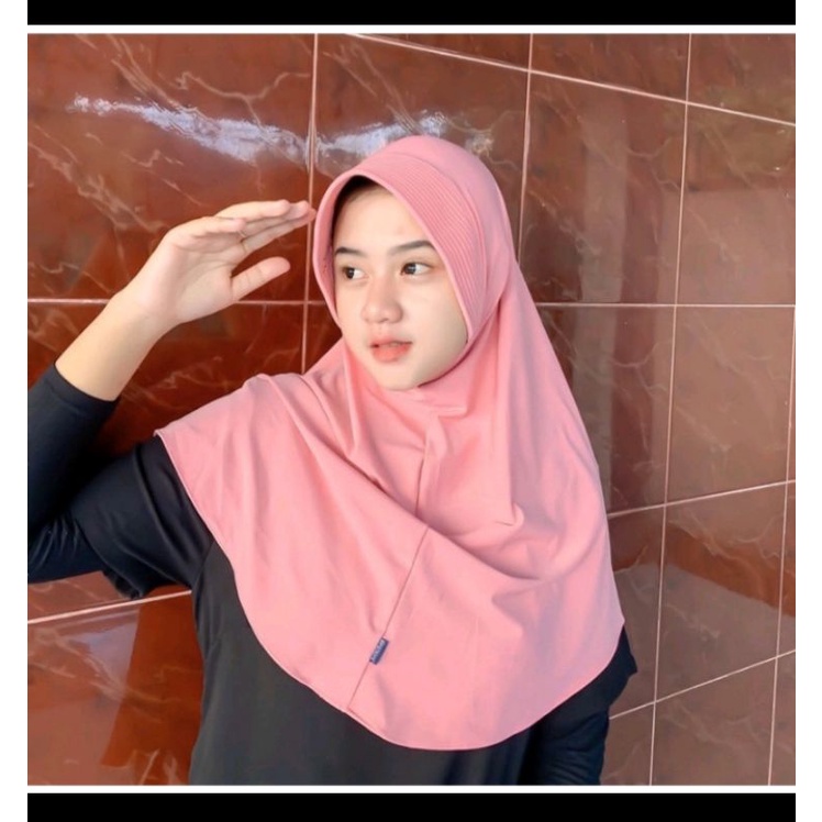 kerudung Bergo jersy panjang/kerudung olahraga//merek DASYA