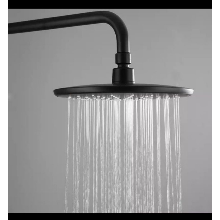 Wall shower Head shower Black bulat kepala shower tanam