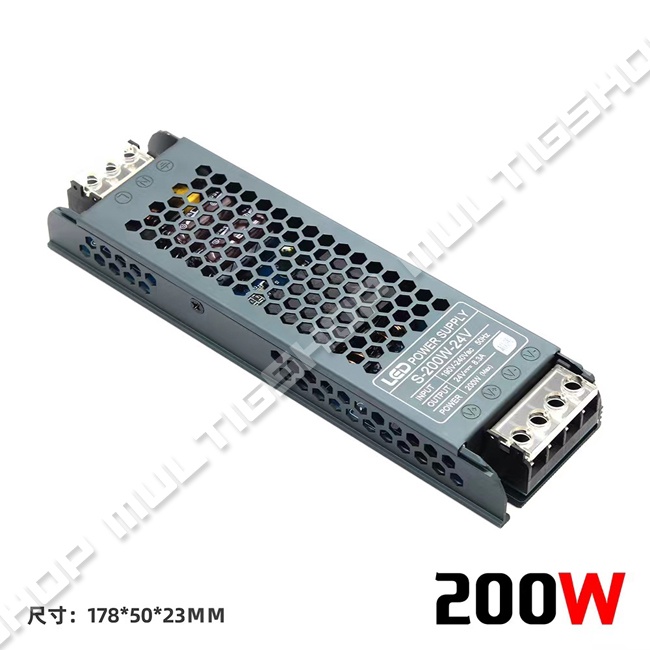 Power Supply Switching 24V 8.3A 200W Body Slim Hitam