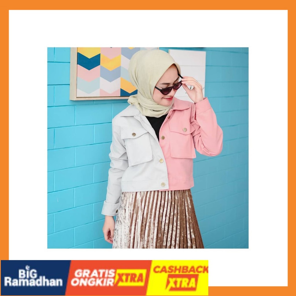 FASHION AHHA NEW RAPID BOLAK BALIK ORIGINAL/ Diffy Croope Jaket 2 Tone