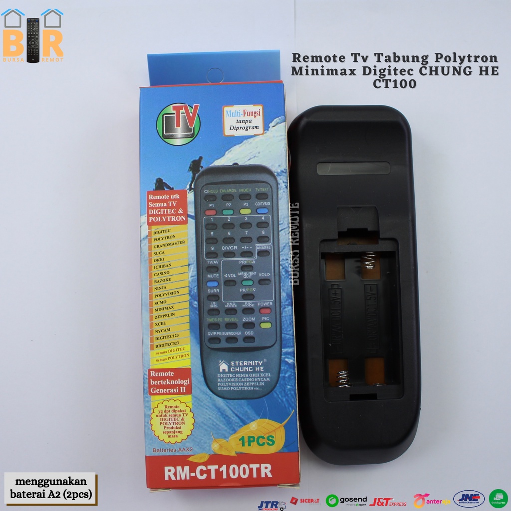 Remot / Remote TV TABUNG POLYTRON MINIMAX Digitec ninja CT100 tanpa setting