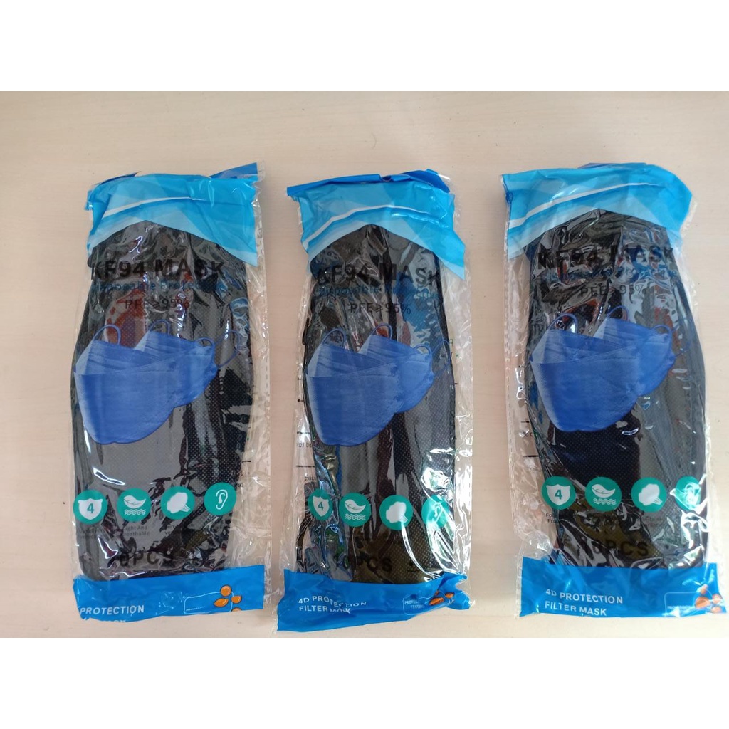 Masker KF94 4Ply isi 10 Dewasa Black