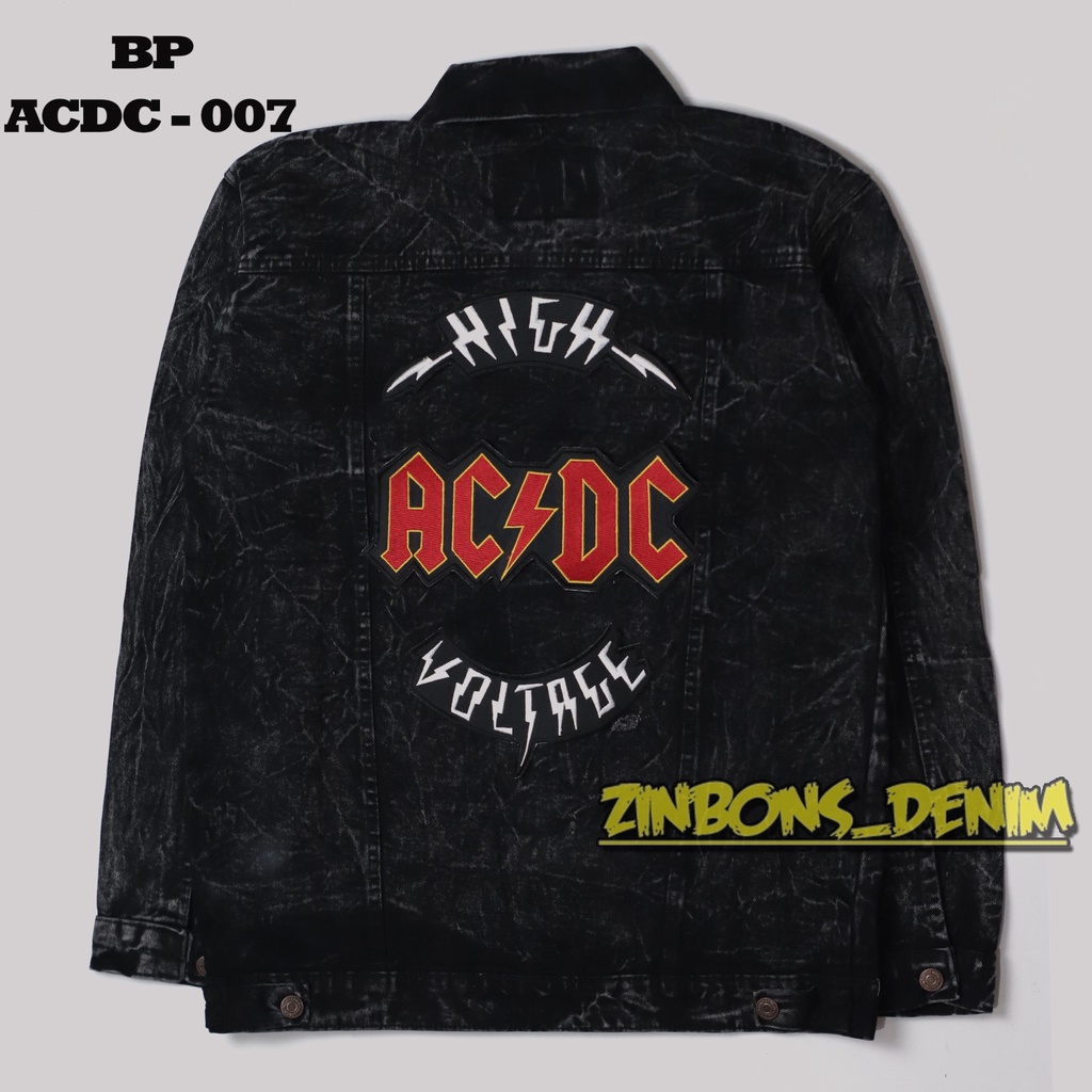 Backpatch back patch band ACDC patch bordir emblem