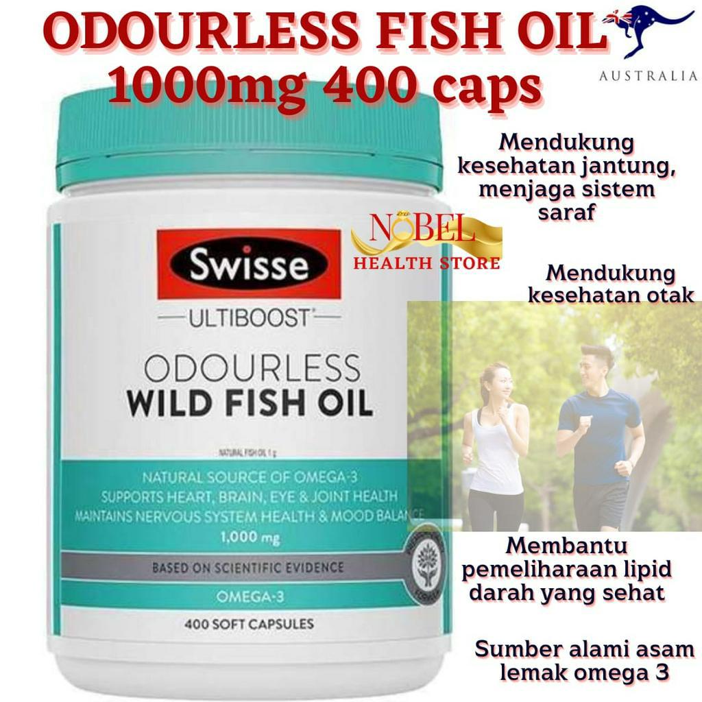 swisse ultiboost odourless wild fish oil 1000mg 400 capsules