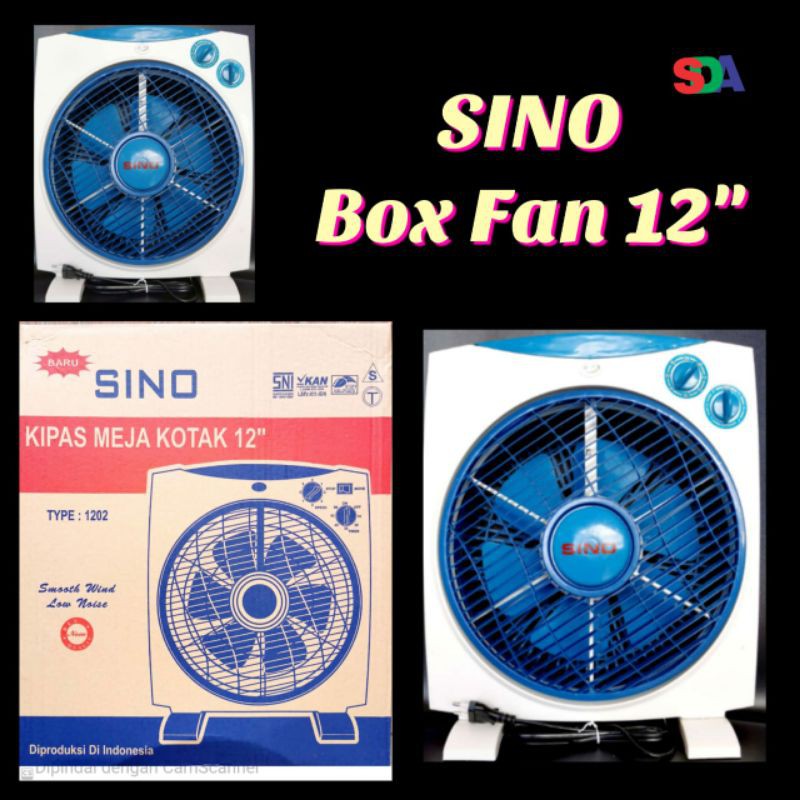 Sino Kipas Angin Kotak Duduk Box Fan 12 inch