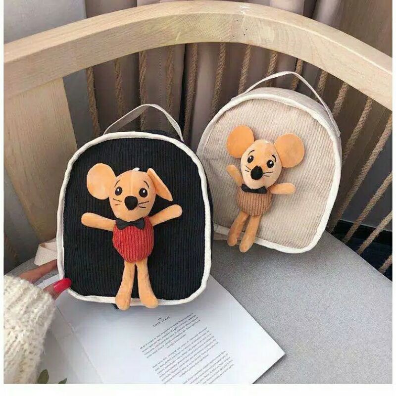 IMPORT TAS BONEKA MOUSE TAS RANSEL LUCU