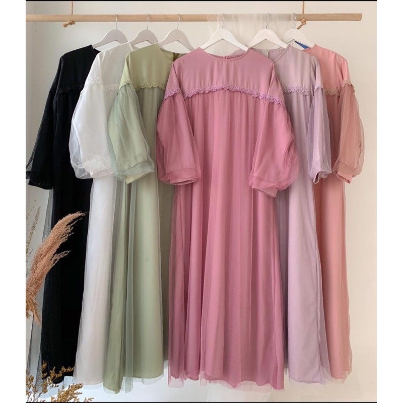 GAMIS RAYA COLLECTION TULE KOMBI BROKAT