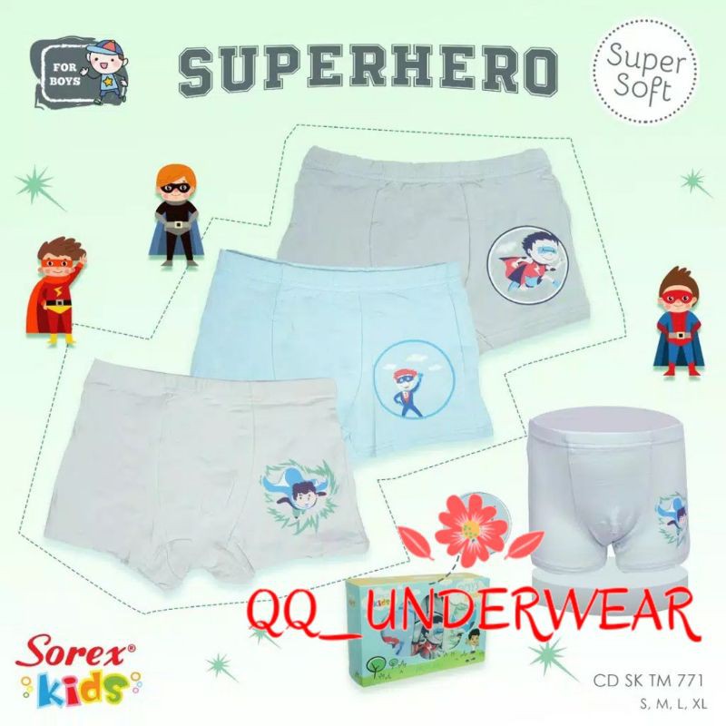 SOREX CD CELANA DALAM ANAK  LAKI LAKI BOXER MURAH/CELANA DALAM ANAK SOREX SEGI EMPAT (1pc)