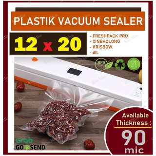 Plastik Vacuum Bag Embossed / 12x20cm / Vakum Sealer / Vacum / Plastik makanan / vakum / emboss