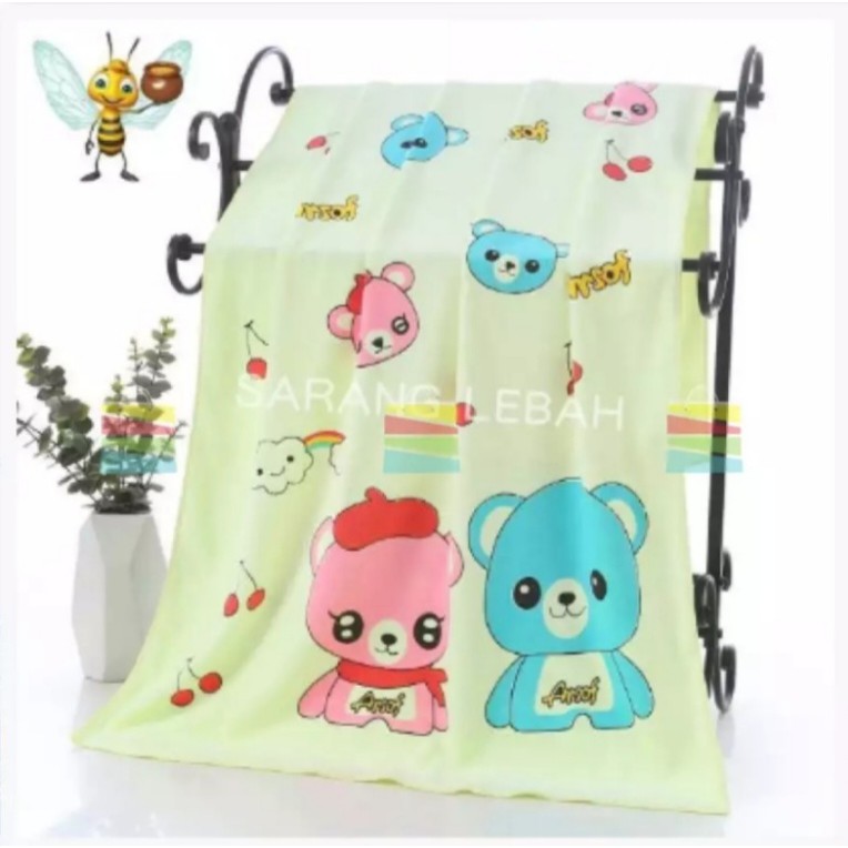 Handuk Bayi | Handuk anak 50x100cm Microfiber Premium Quality Handuk Mandi Microfiber Super Lembut