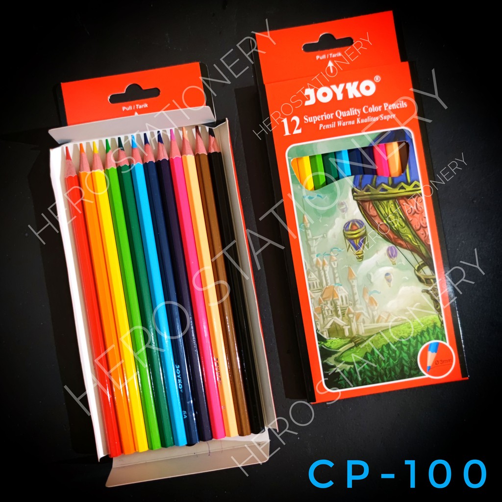 

Pensil warna superior quality color pencil joyko 12 warna CP-100