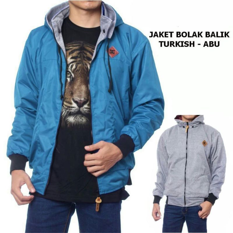 JAKET BOLAK BALIK 2in1 DC SIZE M L XL.