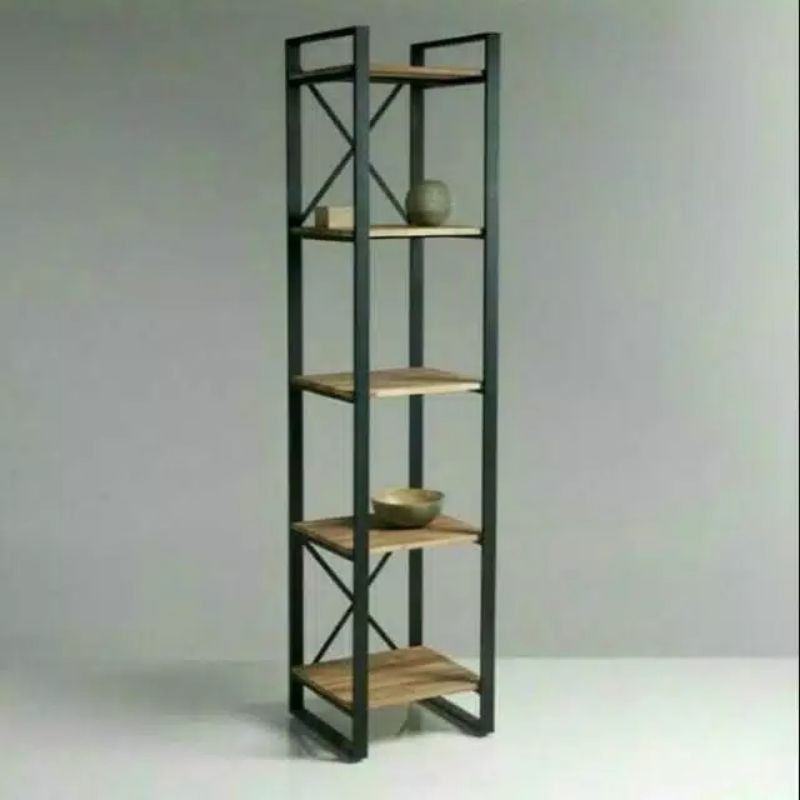 Rak Bunga Besi - Standing Rak 5 Susun - Rak Buku Besi