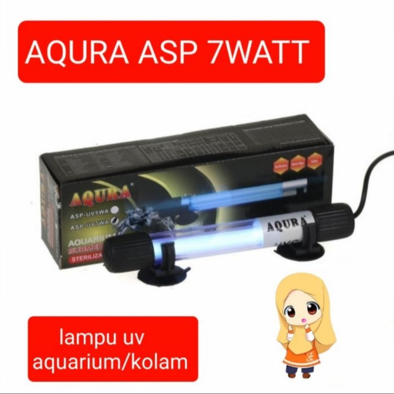 Lampu UV Sterilisasi AQURA ASP UV 7Watt Lampu UV Filter Kolam