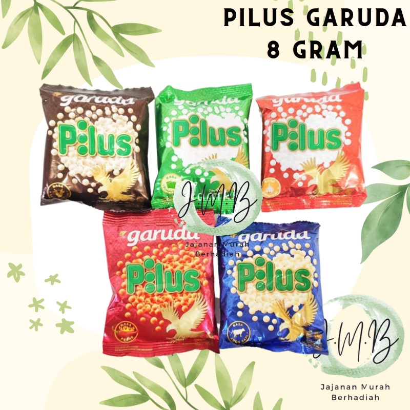 

PILUS GARUDA - PILUS GARUDA 8g (1 PCS) Snack Anak Cemilan Murah Rasa Pedas Sapi Panggang Rumput Laut Abon Sapi Asin