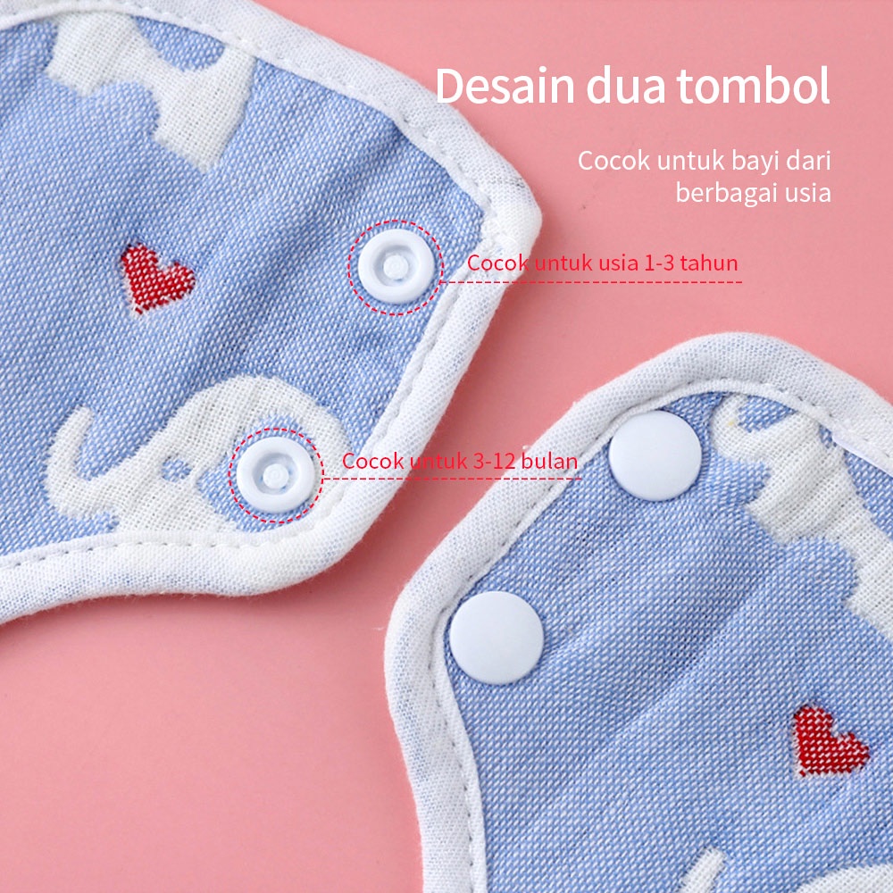 AIKOKY celemek makan bayi 100% katun/slaber bib bayi