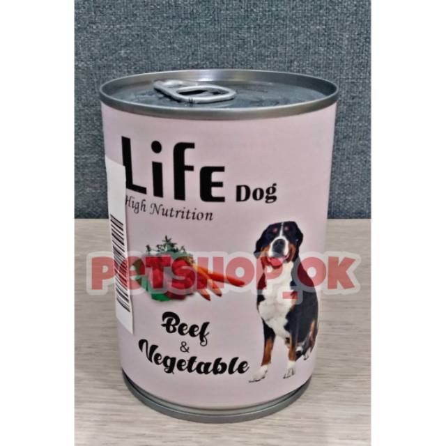 Life dog 375gr / Makanan anjing / wetfood / chicken vegetable / beef vegetable