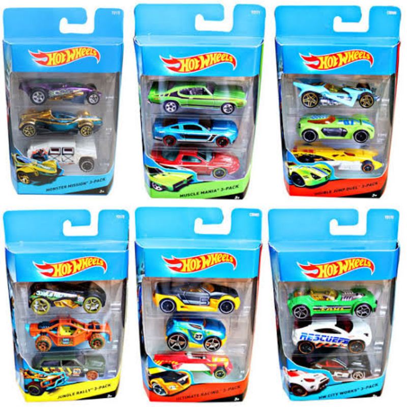 Hot Wheels Packs Isi 3 Random - Original Hot Wheels Mattel