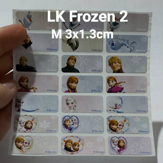 

Label kain FROZEN 2 tahan air tahan kucek daya rekat kuat tahan lama bisa request nama label masker