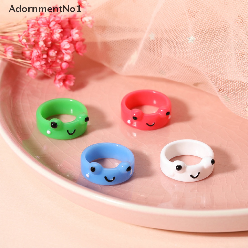 (AdornmentNo1) Cincin Motif Kartun Hewan Katak / Ayam / Katak / Katak / Kelinci / Kelinci / Beruang / Kelinci / Kelinci / Beruang